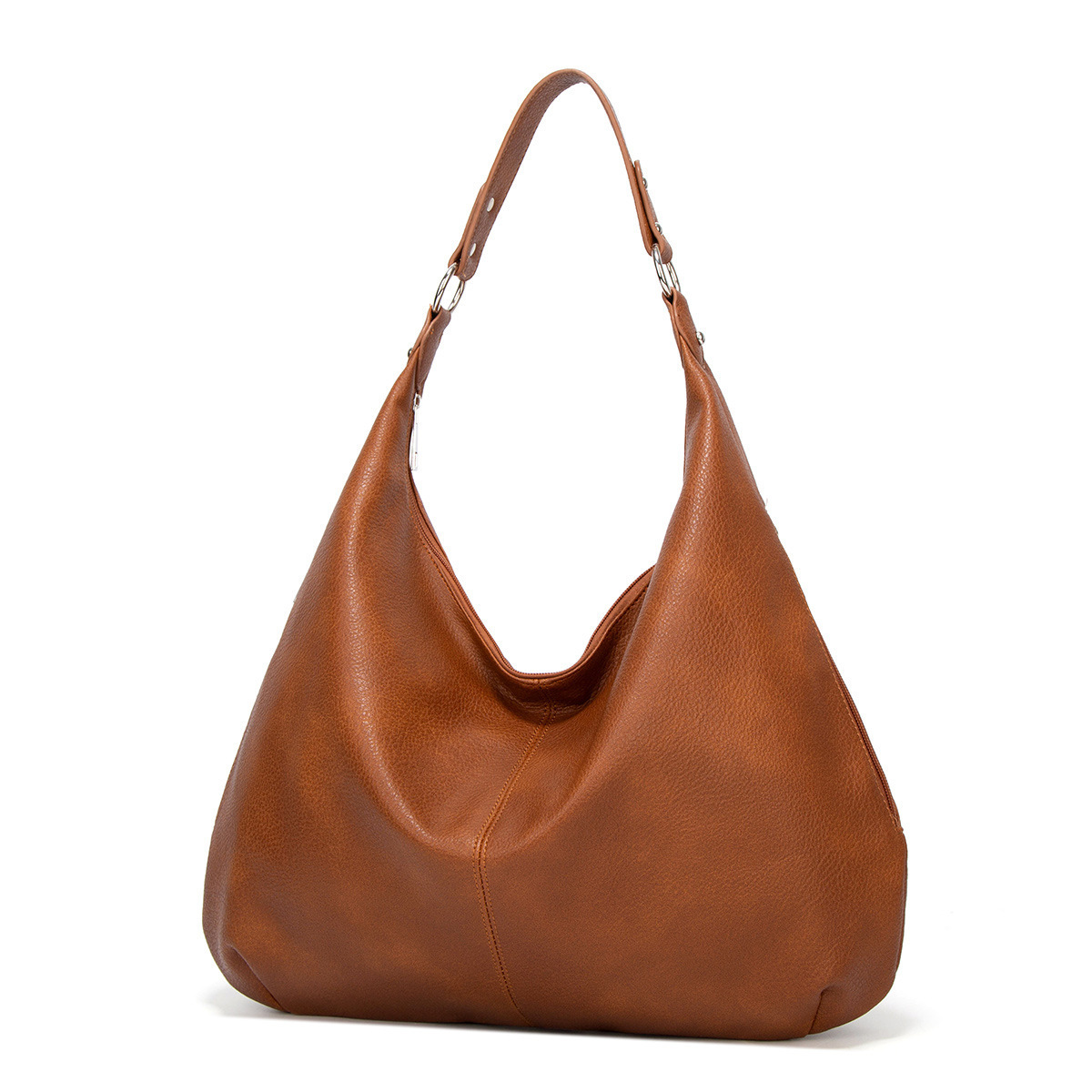 Retro Patchwork Tote Bag For Women New Trendy Large Capacity Shoulder Handbag Soft Leather Underarm Bag Versatile Commuter Bag - Thumbnail 3