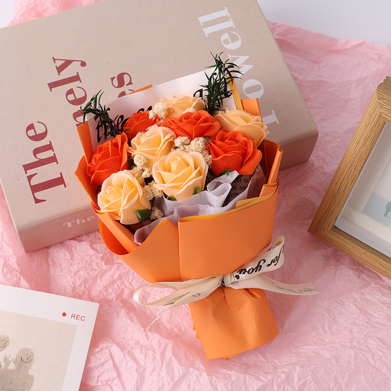 Ins mini 9 rosas pequeños ramos de flores eternas llenas de flores secas MINI exquisitas creativas regalo de mano decoración al por mayor