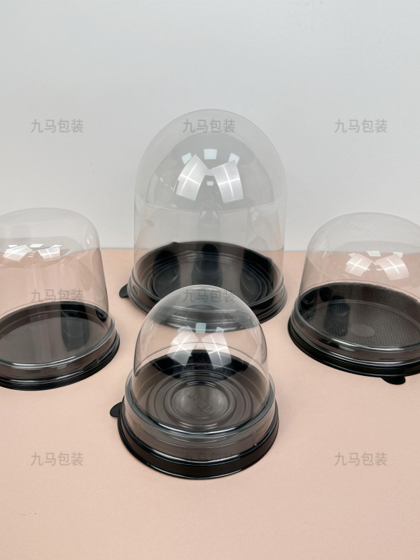 圆形蛋糕包装盒透明甜品打包盒2寸3寸蛋糕盒蛋黄酥雪媚娘烘焙包装