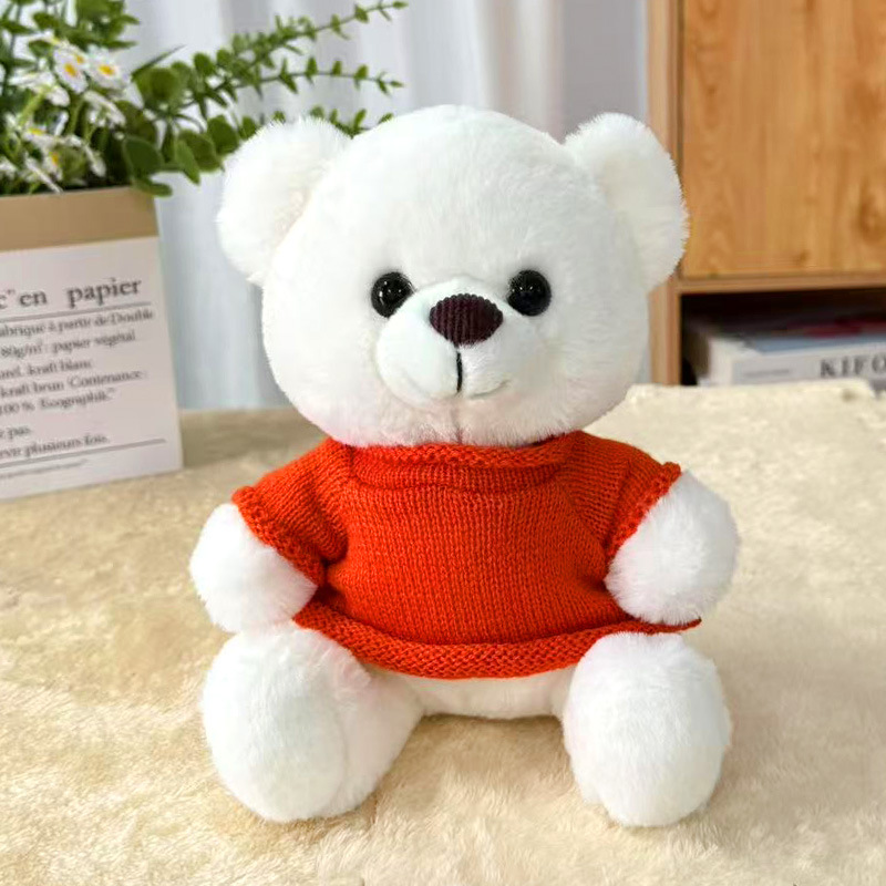 Suéter transfronterizo Teddy Bear muñecas muñecas juguetes de peluche actividad de publicidad LOGO impresión regalos de graduación escolar