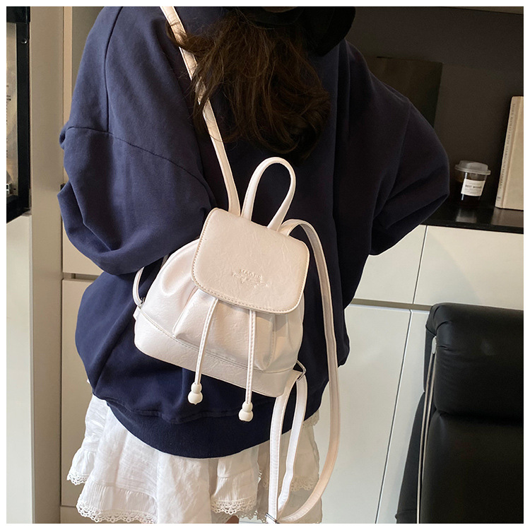 Simple, versatile and niche design women's backpack 2025 new trendy casual small backpack, fashionable travel small schoolbag undefined