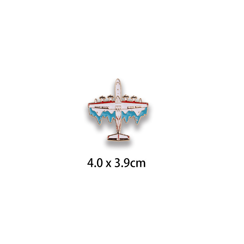 珠海軍事展示会金属バッジ機械式ウルフ HQ-19 地対空ミサイル J-35 戦闘機記念装飾ブローチ|undefined