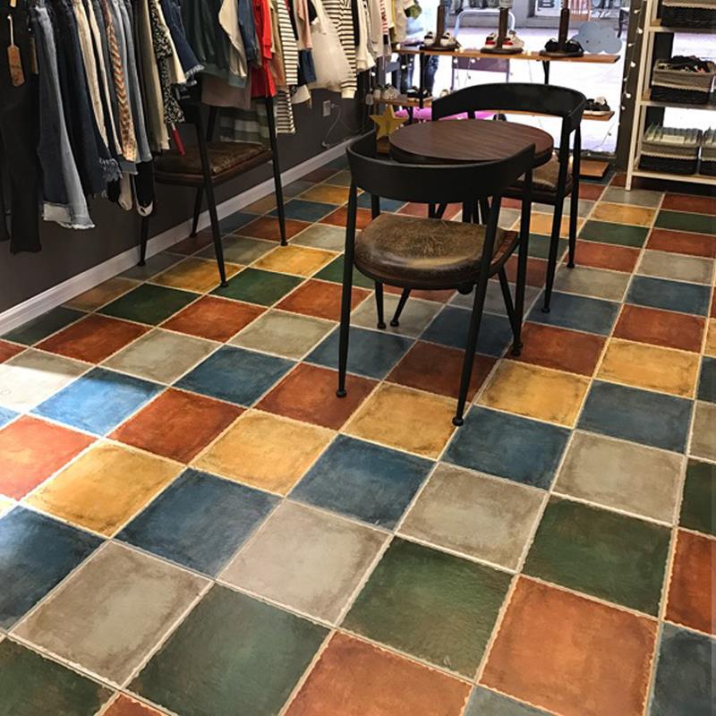地中海阳台复古瓷砖庭院露台地砖户外院子花园砖室外灰绿色仿古砖