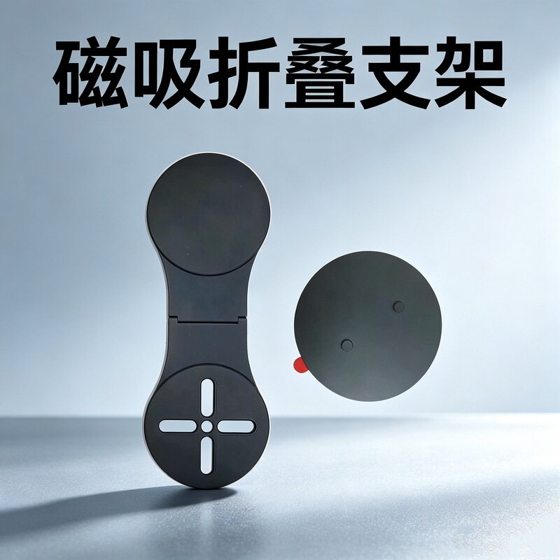 Double-sided magnetic phone holder, foldable car navigation stand, tablet and laptop display screen, invisible floating screen