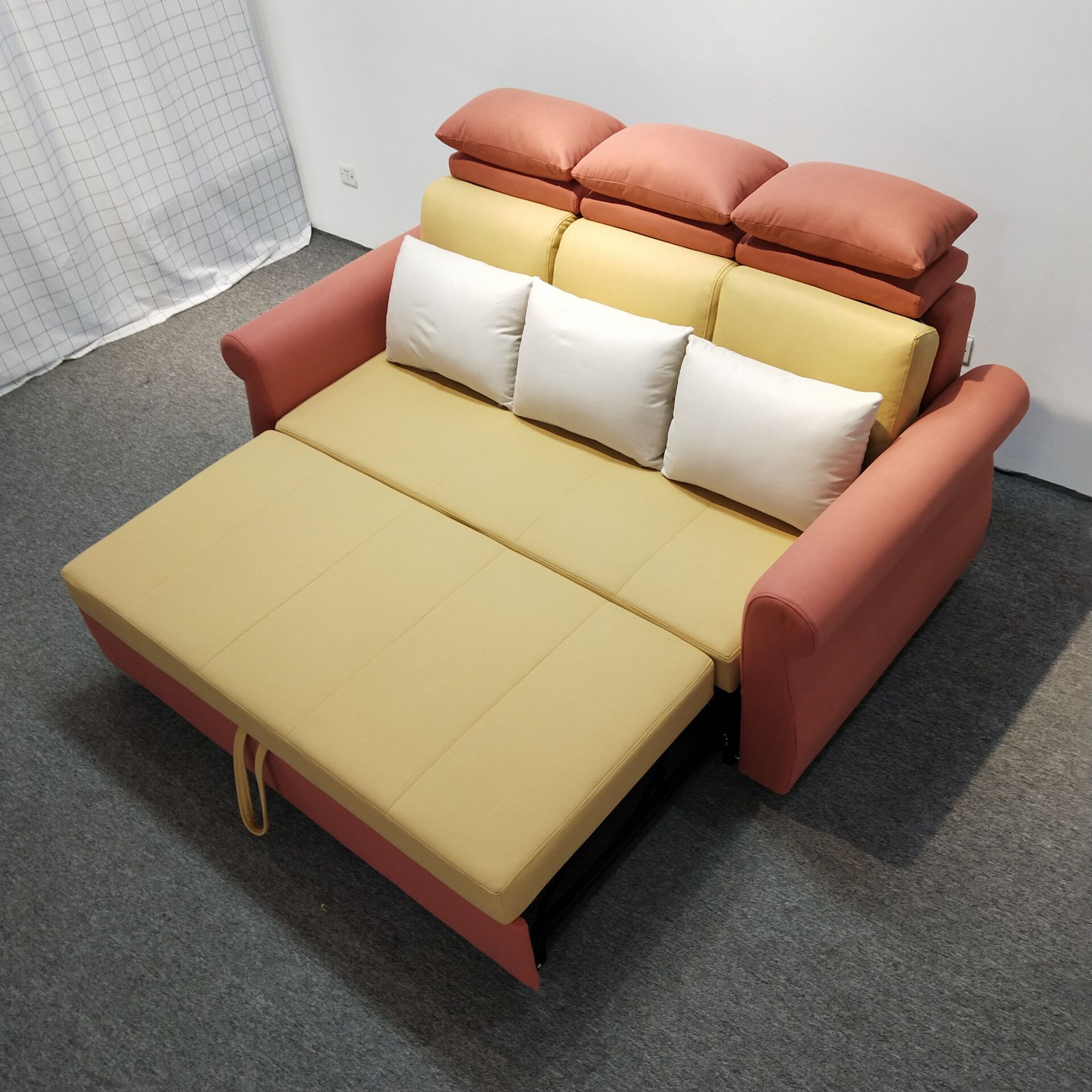 Tecnología de tela sofá cama plegable sala de estar pequeño sofá doble triple multifuncional sofá cama de doble uso
