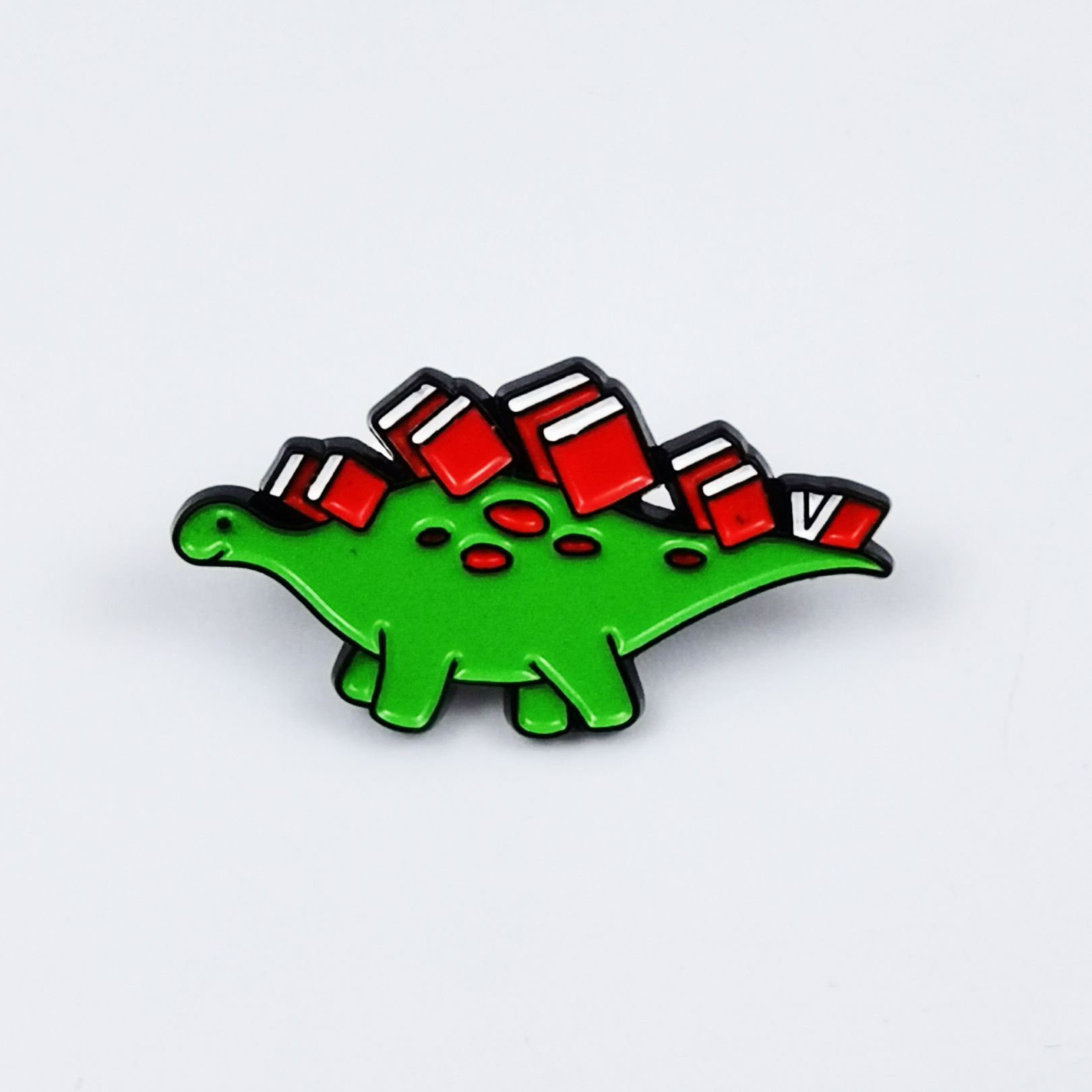 Insignia de broche de aceite de gota de aleación de dibujos animados, joyería europea y americana transfronteriza, lindo dinosaurio, aprendizaje, accesorios de libro, broche en stock