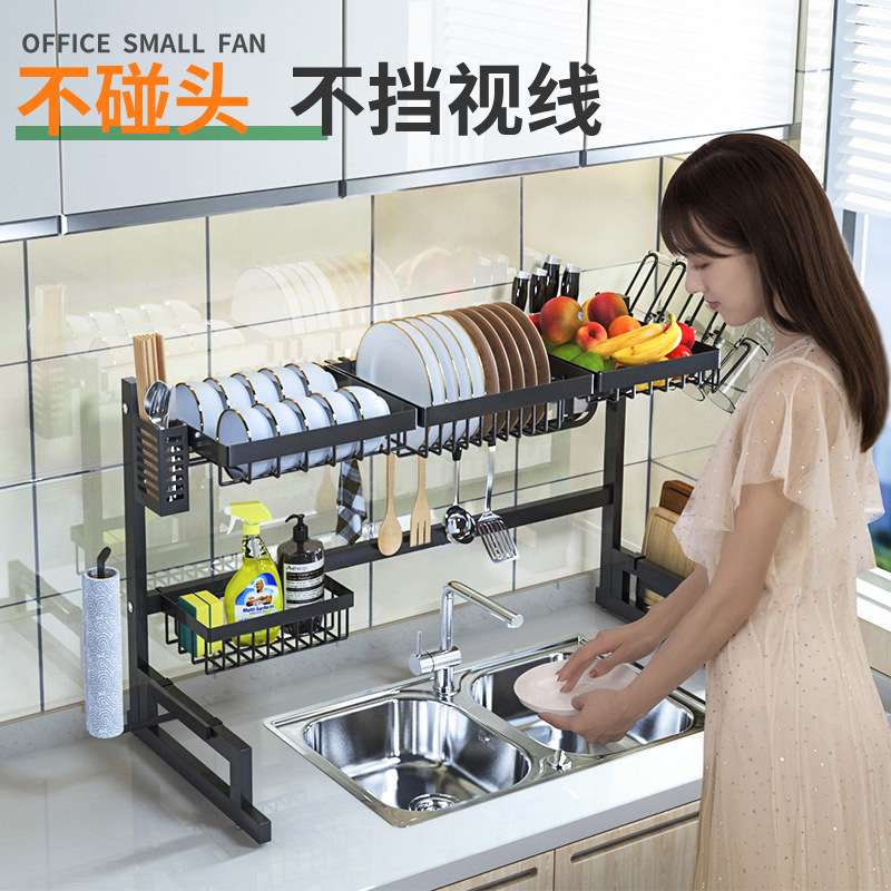 (2개) 주방 보관 랙 텔레스코픽 싱크 랙 접시 드레인 랙 싱크 랙 스테인레스 스틸 접시 건조 보관