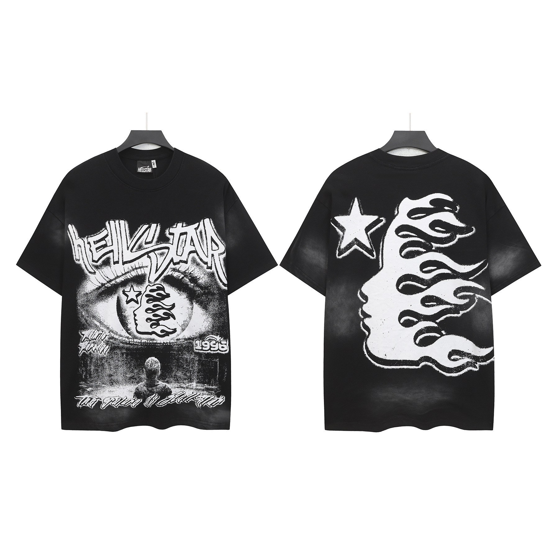 Camiseta de Algodón de Manga Corta con Chip NFC, Estampada y Lavada HEEL | Color Duradero