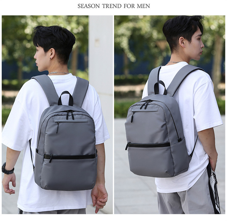 Rucksack Herren einfarbig Rucksack Universitätsschultasche leicht Pendel Geschäftsreise Reisetasche wasserdicht Grenzüberschreitung