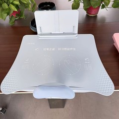 小学生向け子供の座り姿勢矯正、猫背防止、近視、座りながら読書と書き込み、オールインワン読書スタンド、卓上スタンド