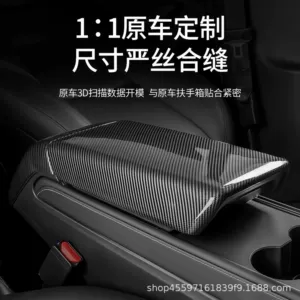 Tesla Model 3/Y üçün karbon lifli qoltuqaltı qutusu arxa hava çıxışı örtüyü