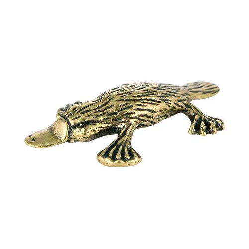 Distressed vintage brass platypus copper ornaments imitation antique copper indoor tea room tea pet cultural toys arts and crafts ornaments wholesale