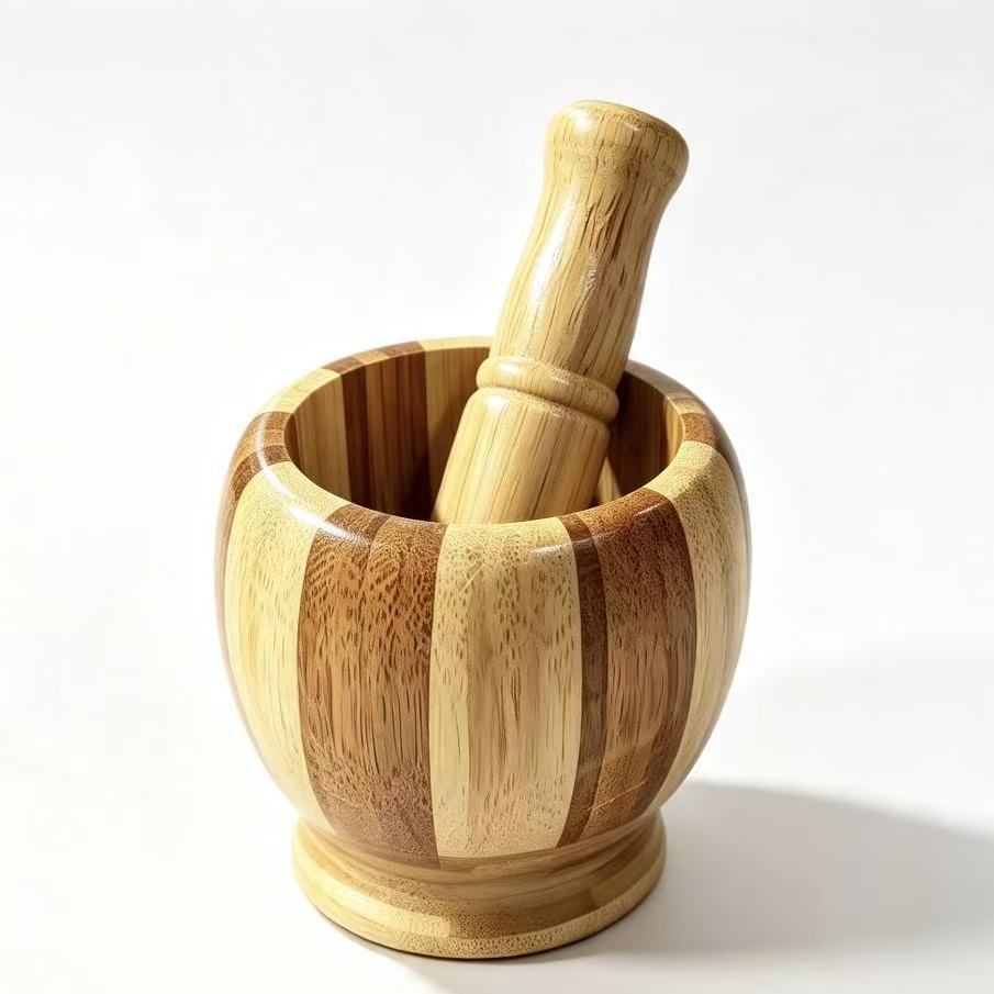 Fabricantes al por mayor cocina de ajo manuales pulverizador de ajo doméstico de madera sólida prensa de ajo moledor de ajo creativo de ajo pulverizador