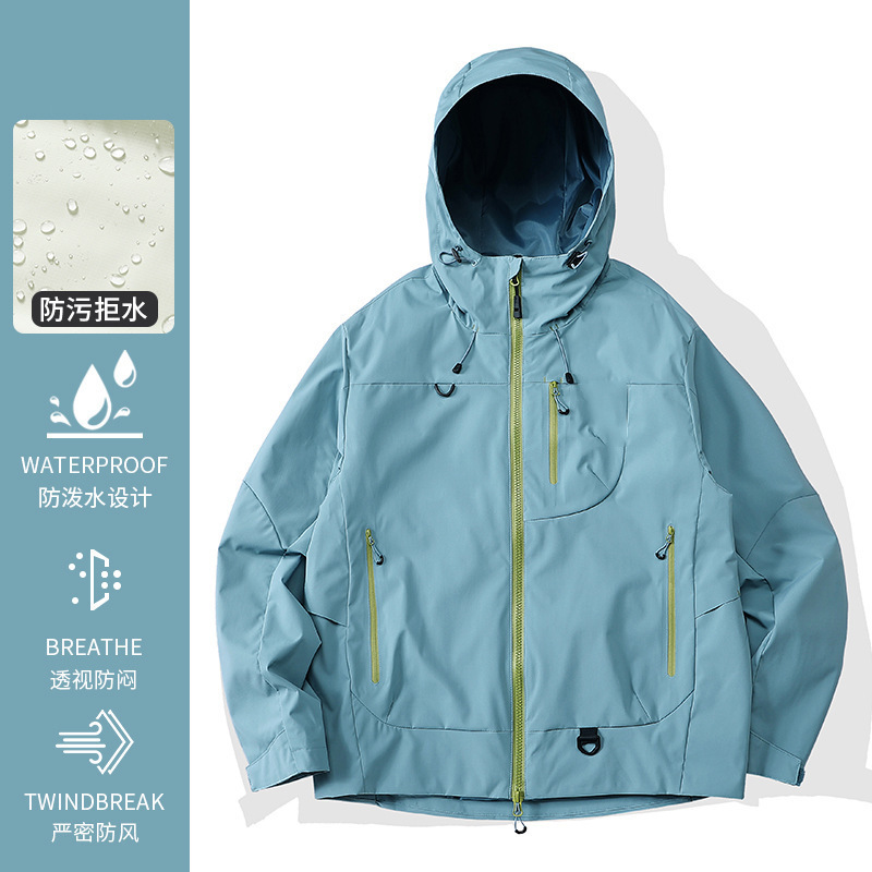 大牌冲锋衣女2025新款春秋户外三合一小个子防风防水登山服外套男|undefined