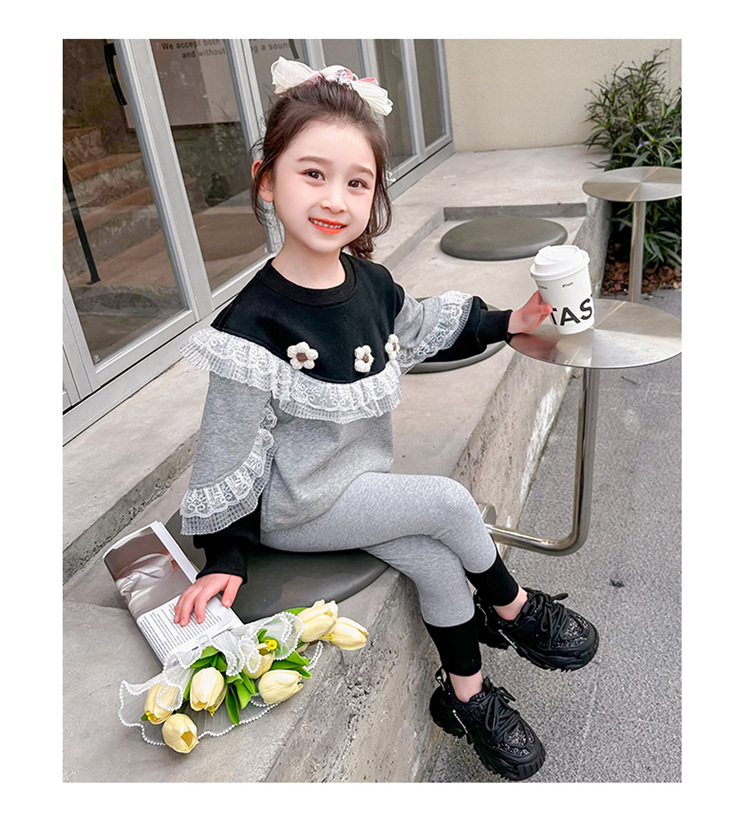 Dräi Blummen Ënnerwäsch 2024 Fréijoer Nei Moudeg Kanner- a Meedercher Sport Zweedeel Set_voghion.com