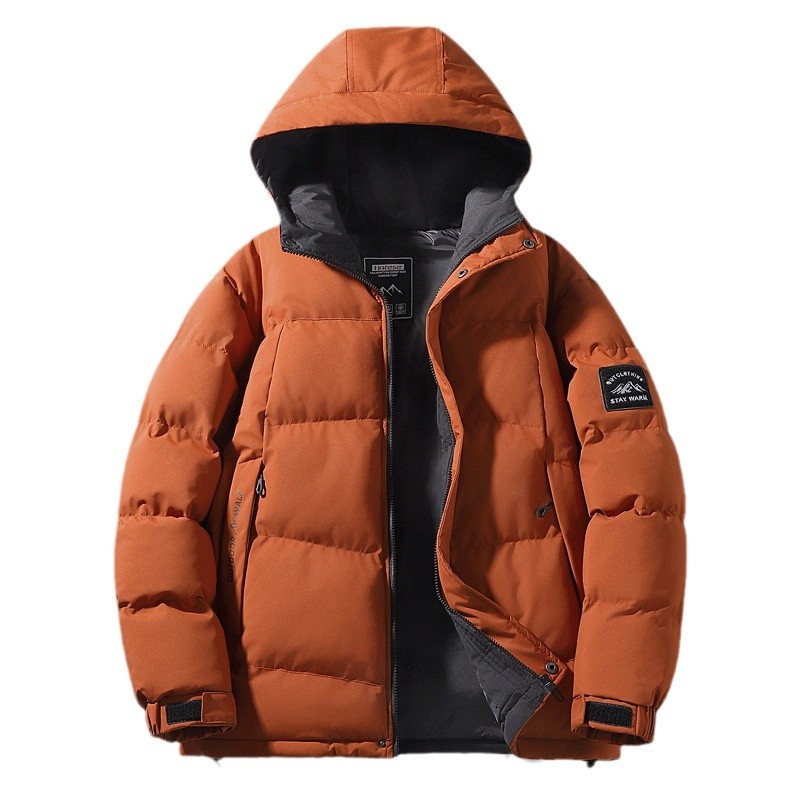 Invierno plumón de algodón hombre encapuchado abrigo caliente ligero 2024 nueva moda casual abrigo de algodón de aire versátil