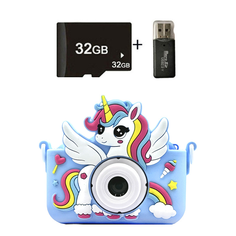 Blue Ice Cream Horse-HD Dual Camera [32G+Card Reader]