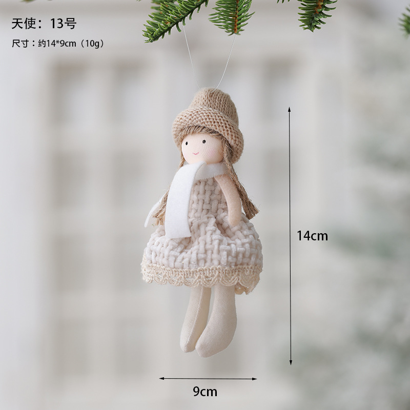 Ventas en caliente transfronterizas creativas nuevas colgantes de ángel pequeño de alta calidad de terciopelo gorra chica colgante decoración de Navidad