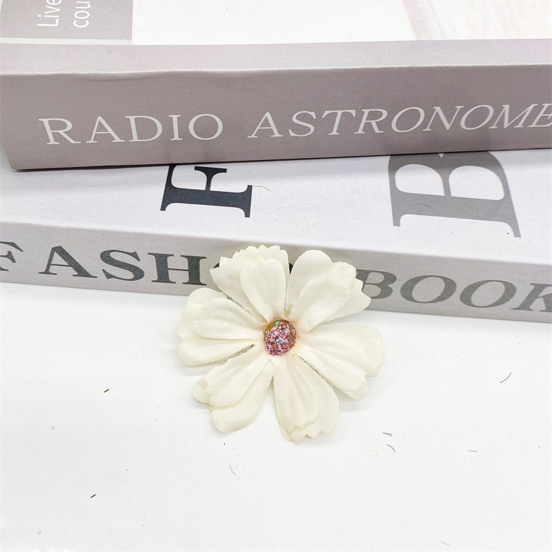 Flor artificial diy multi-capa de cabeza de flor de seda flor falsa decoración de la boda flor de seis pétalos Flor de la cabeza de la ópera Margarita