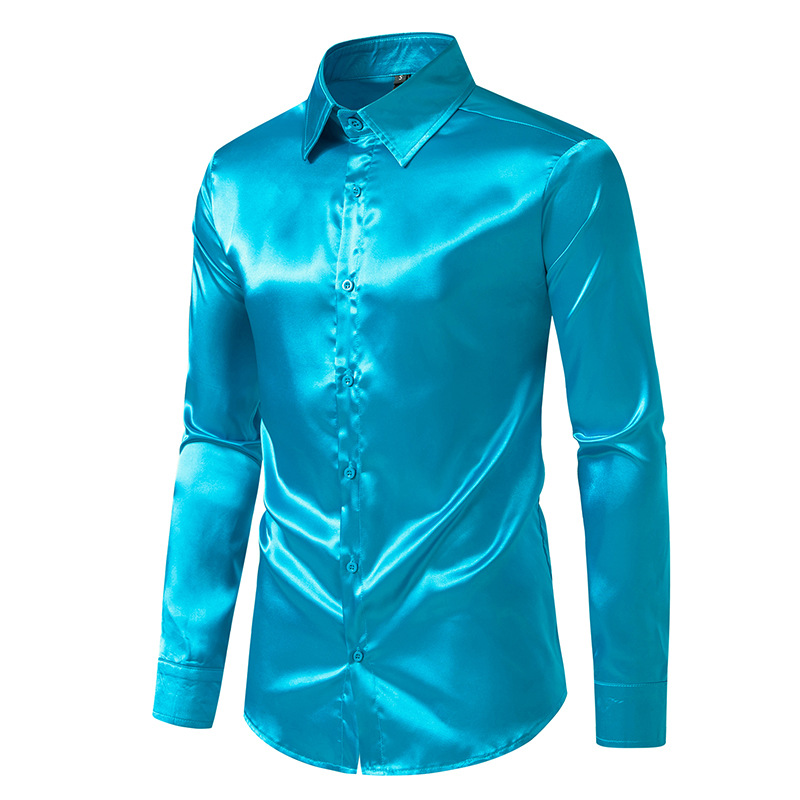 Men's Solid Color Blouse Men's Clothing display picture 16