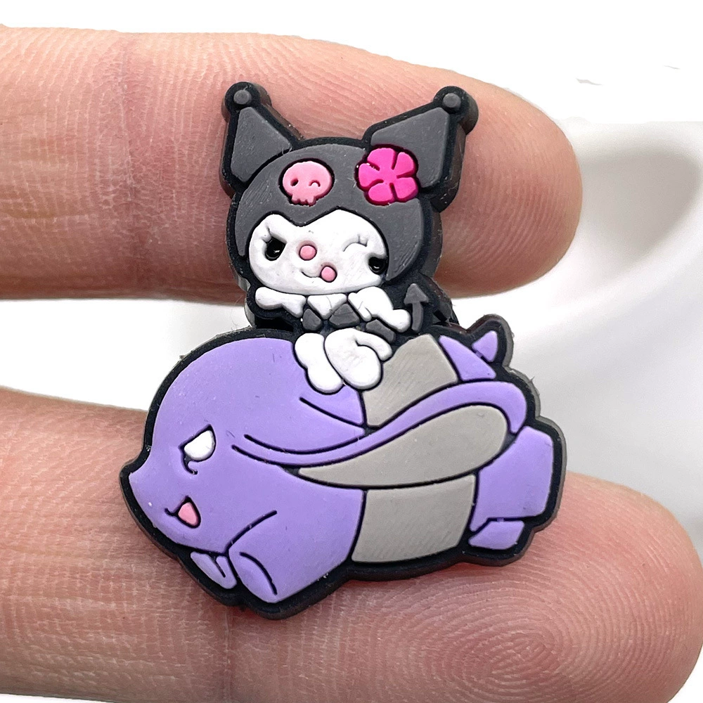 Подвески для обуви (Sanrio) Kuromi & My Melody Croc Jibbitz, assorted flower buckles, мультицветный набор