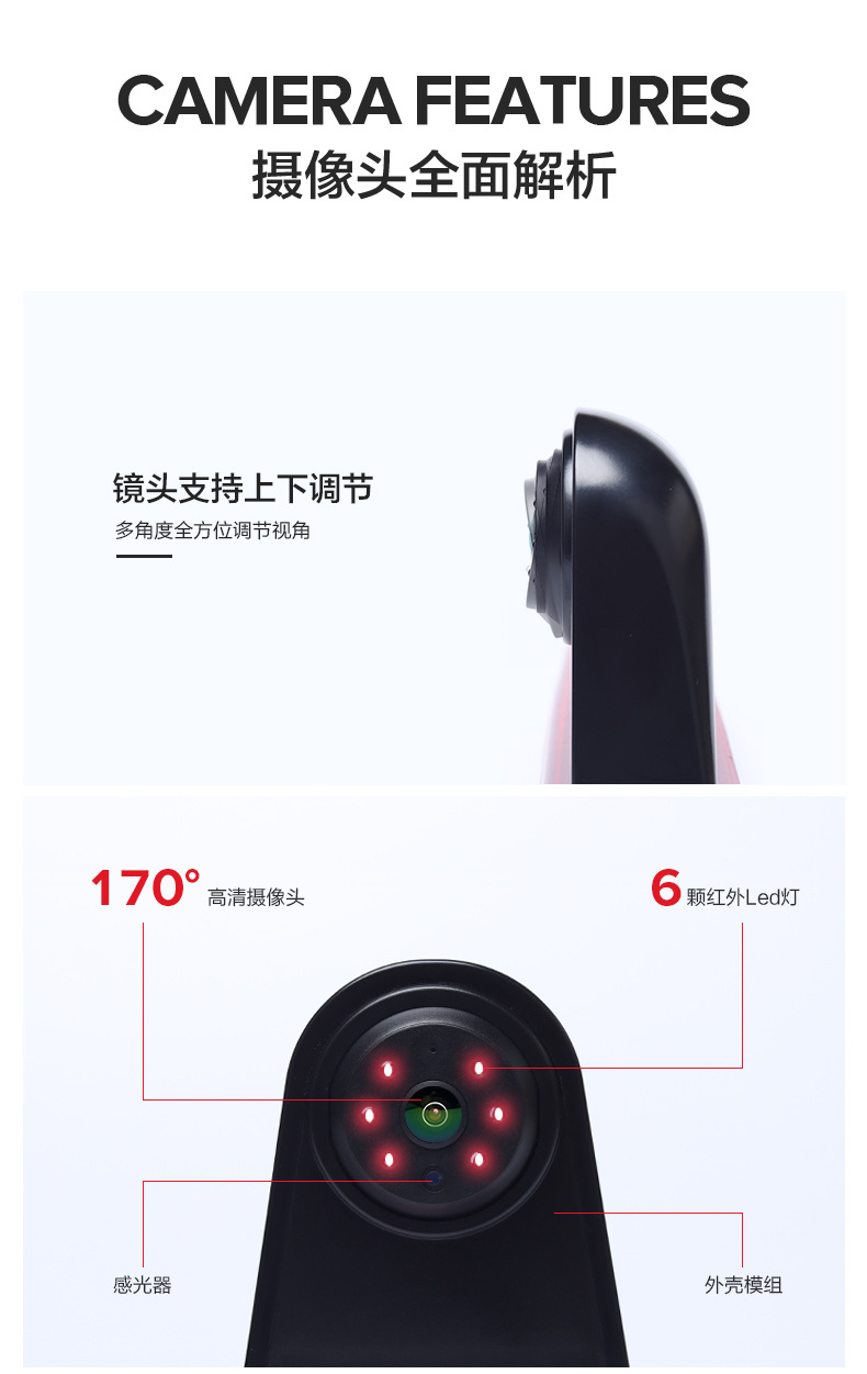 Suitable for Chevrolet Gmc Sanvana High-Mounted Brake Light Camera Night Vision Vehicle-Specific Wide-Angle Camera