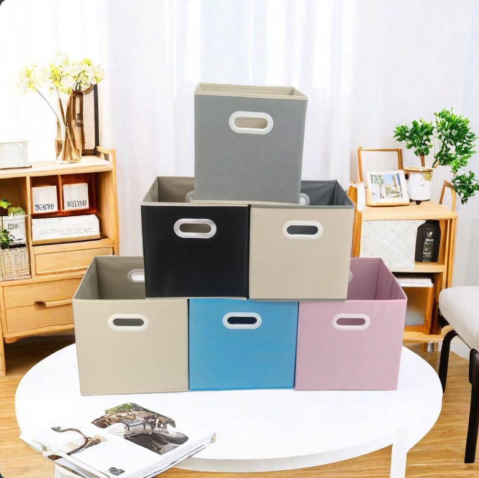 패브릭 수납함 초대형 뚜껑 없는 수납박스 책장 옷장 학생용 책 잡동사니 정리 수납 옷