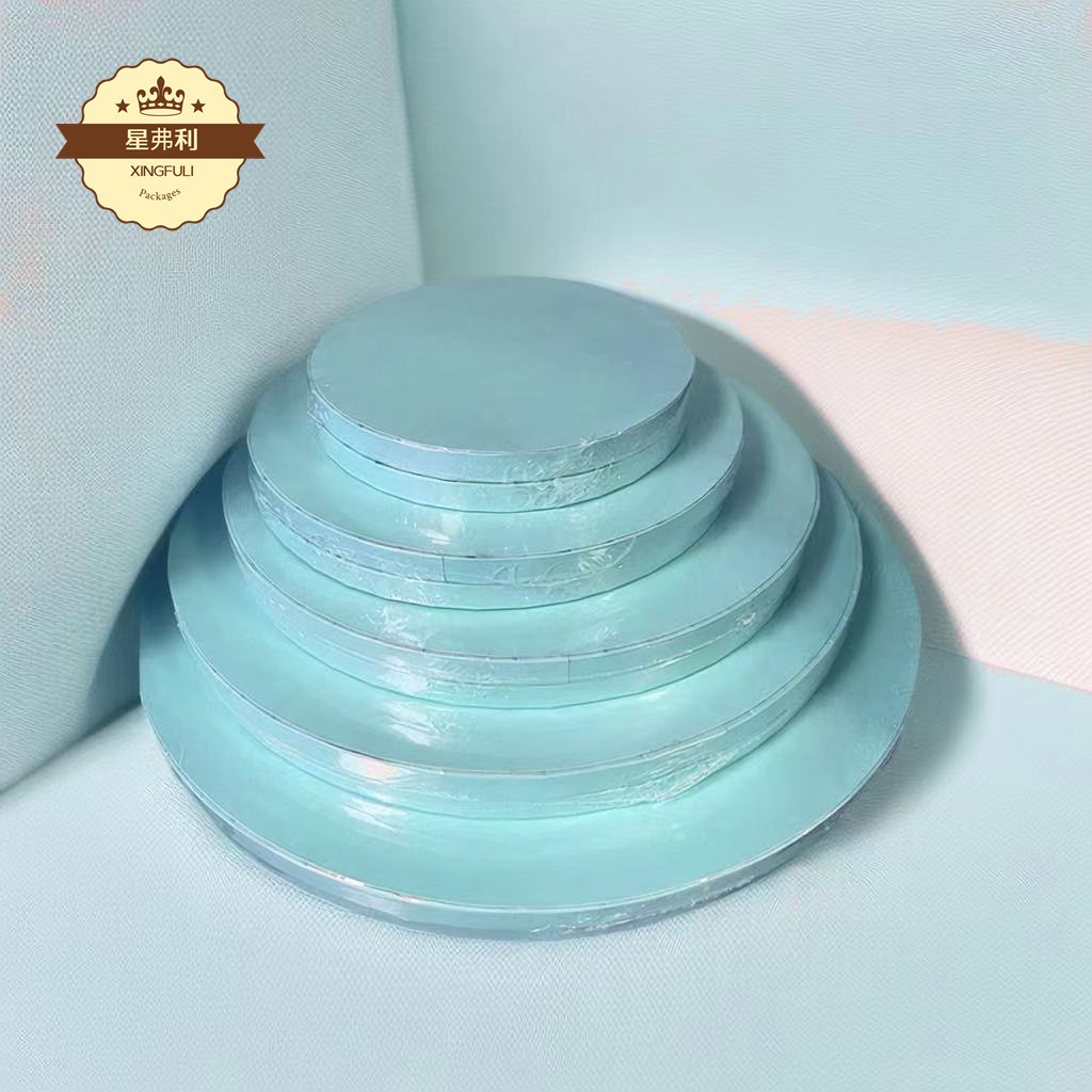 12mm厚蛋糕垫结实耐用光滑边缘重磅蛋糕板白色围边底托盒防油