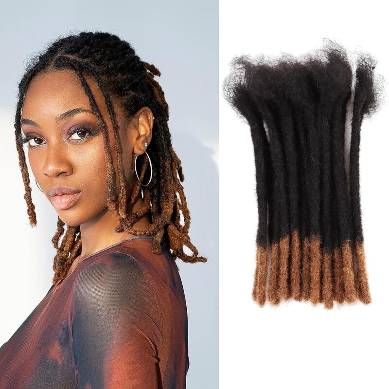 人毛ウィッグ、ドレッドヘアウィッグ、コスプレ用手編みアフリカンドレッド、人毛ドレッドヘア、0.6cm|undefined