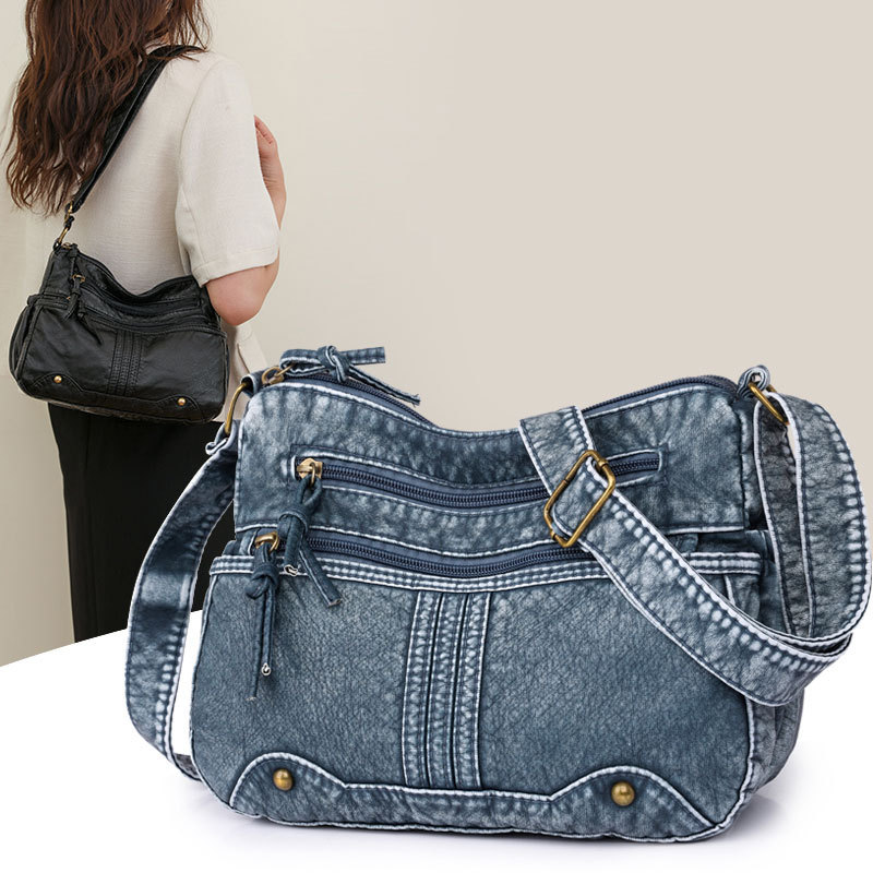 New stylish PU soft leather handbag for middle-aged women, large capacity, multi-compartment, water-resistant, crossbody shoulder bag New stylish PU soft leather handbag for middle-aged women, large capacity, multi-compartment, water-resistant, crossbody shoulder bag
