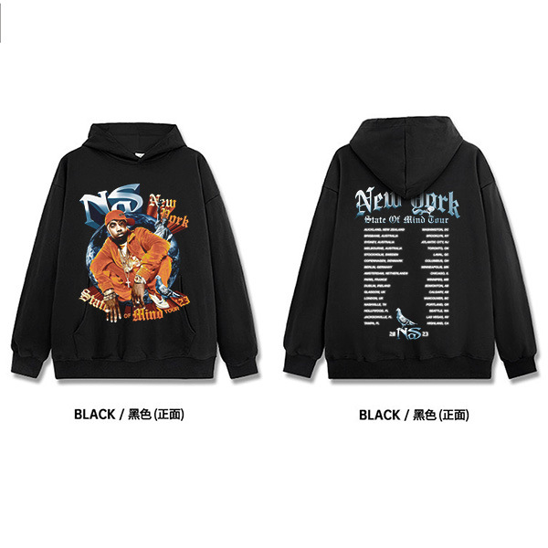 Nasirnas East Coast Rap Nasty Nas Hip Hop Rap Street Suelta Impresión T-Shirt Tops de mangas cortas