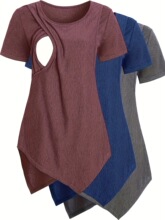 P 75977 Irregular Neck Maternity T-Shirt �и����� �羳ŷ