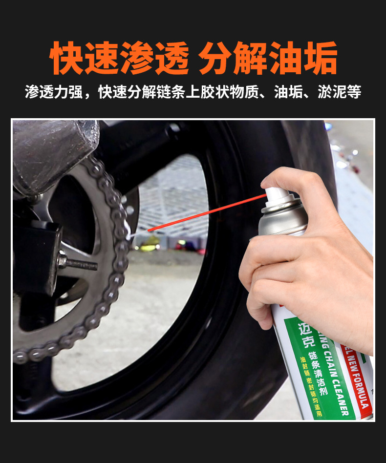 Mike's Bicycle Chain Cleaner Mountain Bike Chain Oil Stain Removal Cleaning Spray for Maintenance