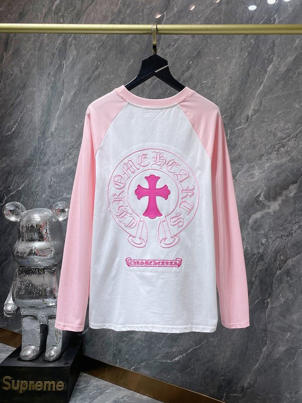 クロスボーダーのトレンディなブランド Chrome Heart 長袖 T シャツ ピュアコットン メンズ レディース ルーズスポット卸売|undefined