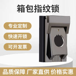 新款跨境外贸箱包指纹锁定制智能锁小型嵌入式背包拉链锁厂家批发