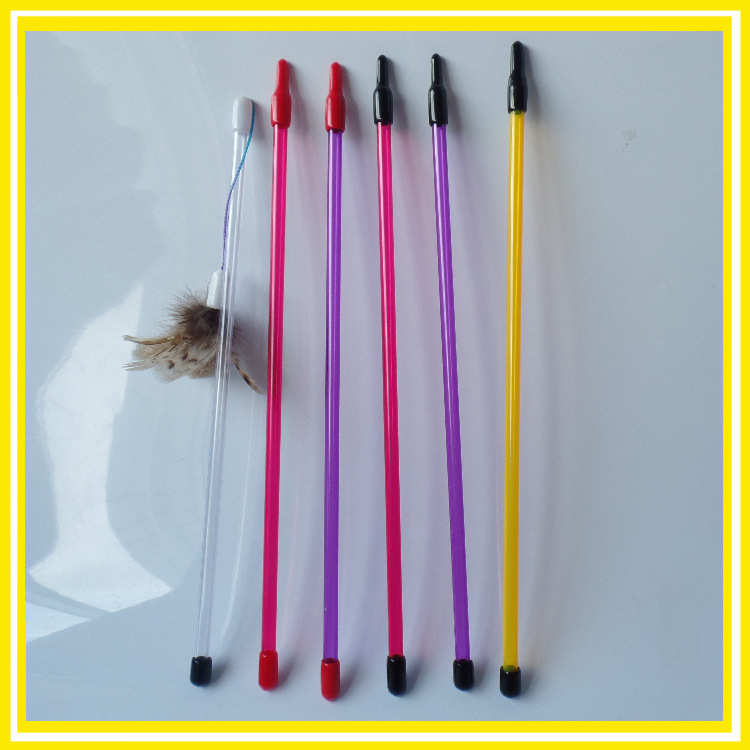 大量供应塑料管 彩色pvc逗猫棒管 长度可任切透明 还有abs管