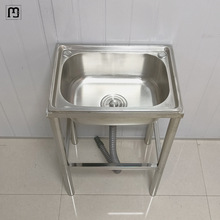 CH厨房不锈钢水槽加厚洗菜盆单槽带支架洗碗池洗碗槽阳台洗手池简