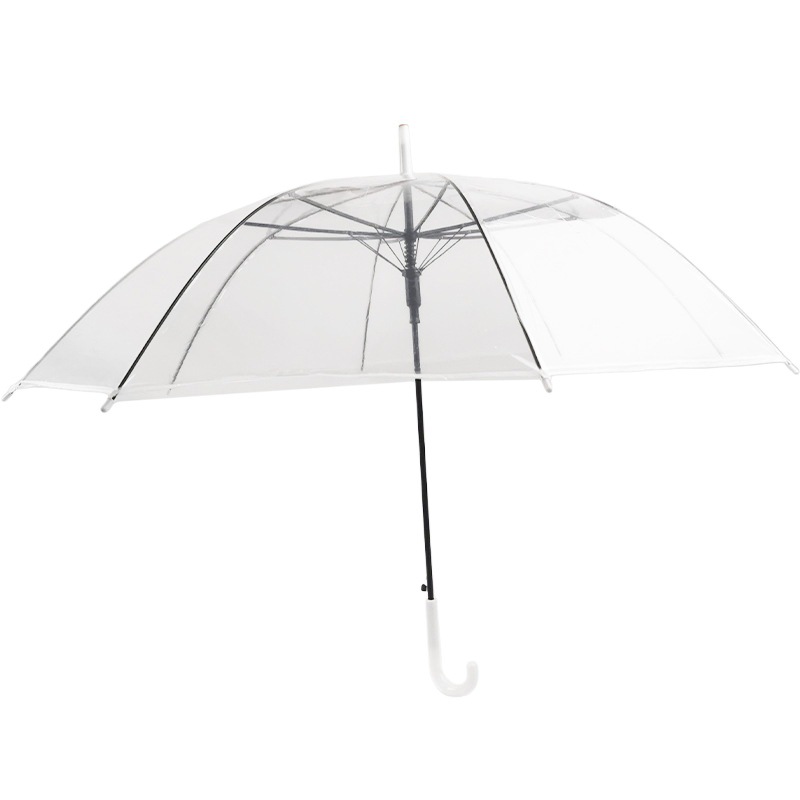 Transparent Umbrella Long Handle Transparent Umbrella Disposable Umbrella Wholesale Simple Transparent Umbrella Children's Umbrella Advertising Umbrella Logo