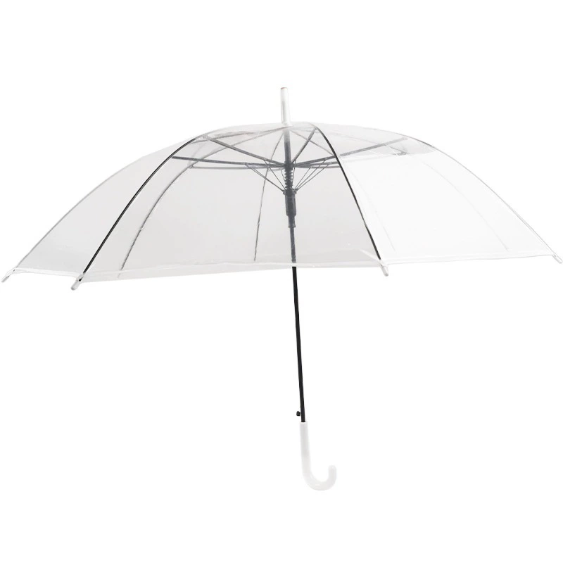 Прозрачный зонт, прозрачный зонт с длинной ручкой, одноразовые зонты оптом, простой прозрачный зонт, детский зонт, рекламный зонт, с логотипом