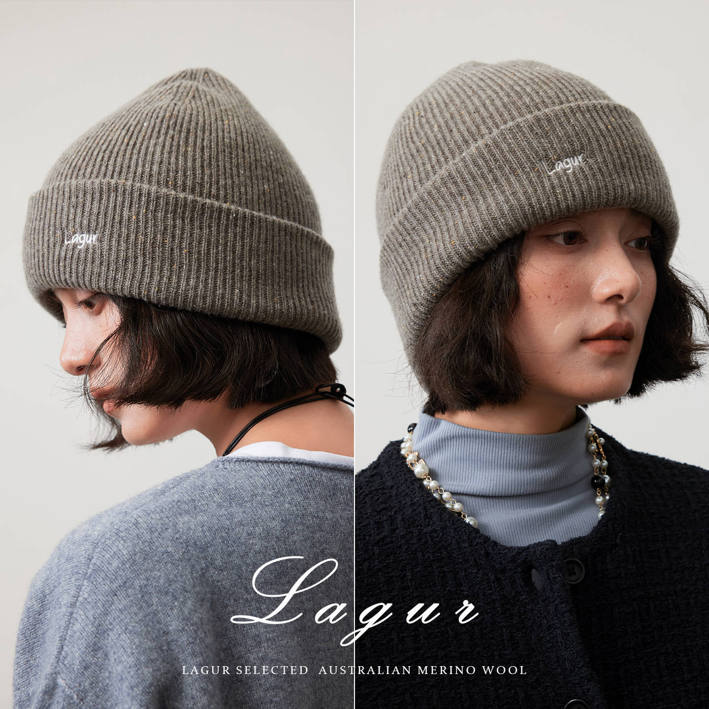 Women's Knitted Wool Baseball Cap With Ear Protection And Embroidery_voghion.com