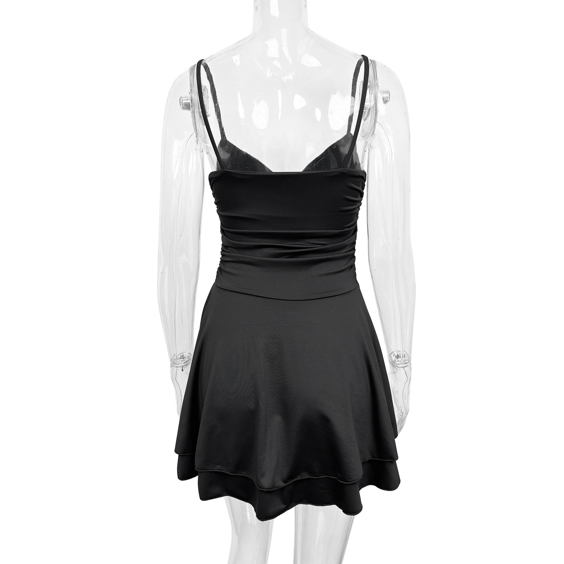 Women Tube Top Suspender Dress Sexy Deep V Plunge neck Backless Ruffle Hip Dress 13 Women Tube Top Suspender Dress Sexy Deep V Plunge neck Backless Ruffle Hip Dress