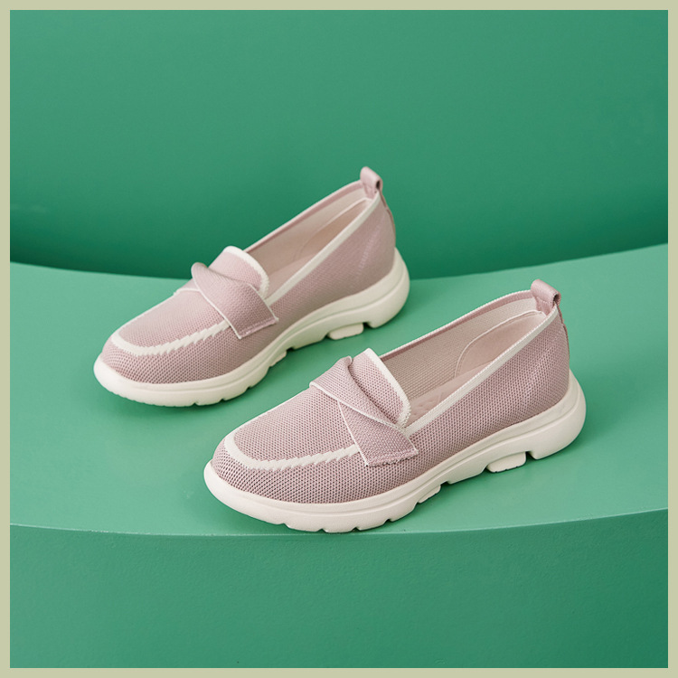 B888-2 Otoño Invierno 2025 Nuevos Zapatos de Mamá Antideslizantes Transpirables de Suela Suave con Bloques de Color para Mujer_voghion.com