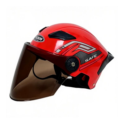Motosiklet kaskı (dəbilqə) — with face shield for cycling in summer