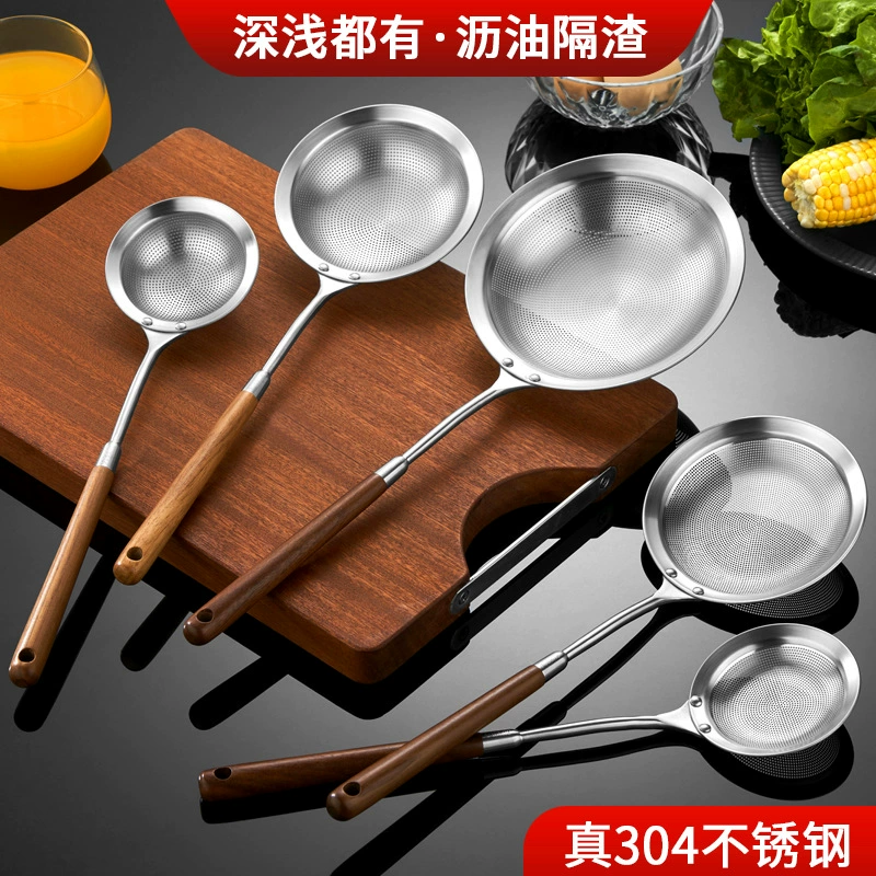 Дуршлаг 304 из нержавеющей стали масляный дуршлаг удален с плавающей ложкой