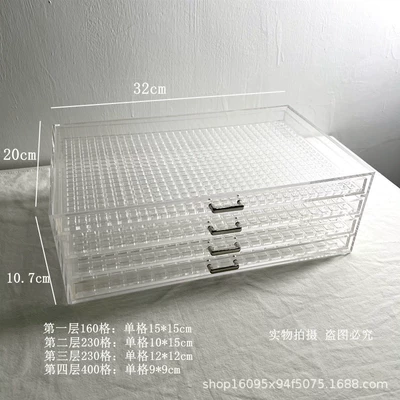 Dırnaq bəzəkləri box nail drill box more than - four-layers-metal-handle