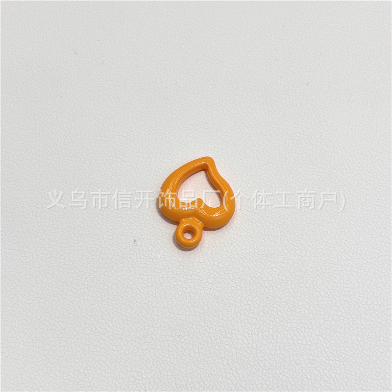 吊孔亚克力烤漆爱心形隔珠串珠配件手机链钥匙链手工diy饰品材料|undefined