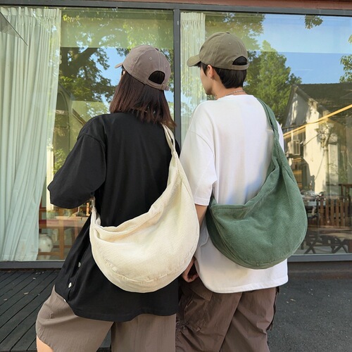 Large Capacity Crossbody Bag for Women 2025 New Fashion Large Capacity Dumpling Bag Canvas Bag for Men Students School Single Shoulder Bag