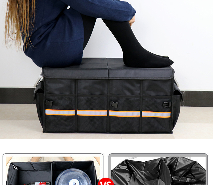 Cross-Border Car Storage Box, Trunk Storage Box, Car-Mounted Storage Box, Large Capacity Foldable Oxford Cloth Storage Box