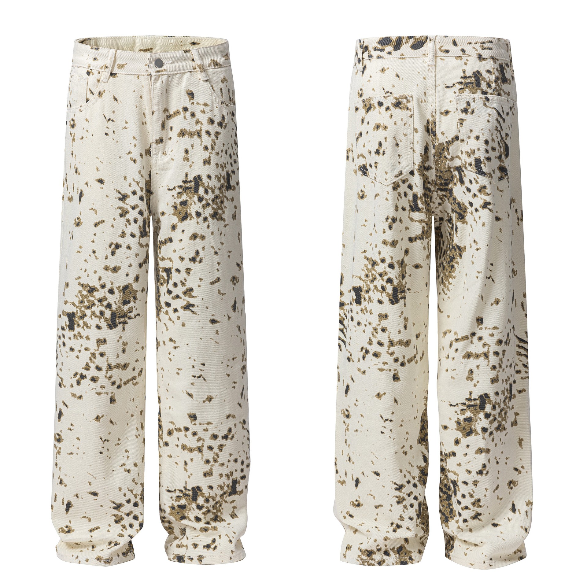 YON MODISH 24 Pantalon décontracté ample à motif léopard personnalisé pour homme, nouveau style de rue américain, tendance_voghion.com