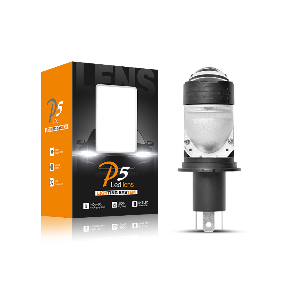 Coche LED faro H4 lente Y7D Y8 Y6D LED lámpara 12-24V motocicleta faro lente de luz dual